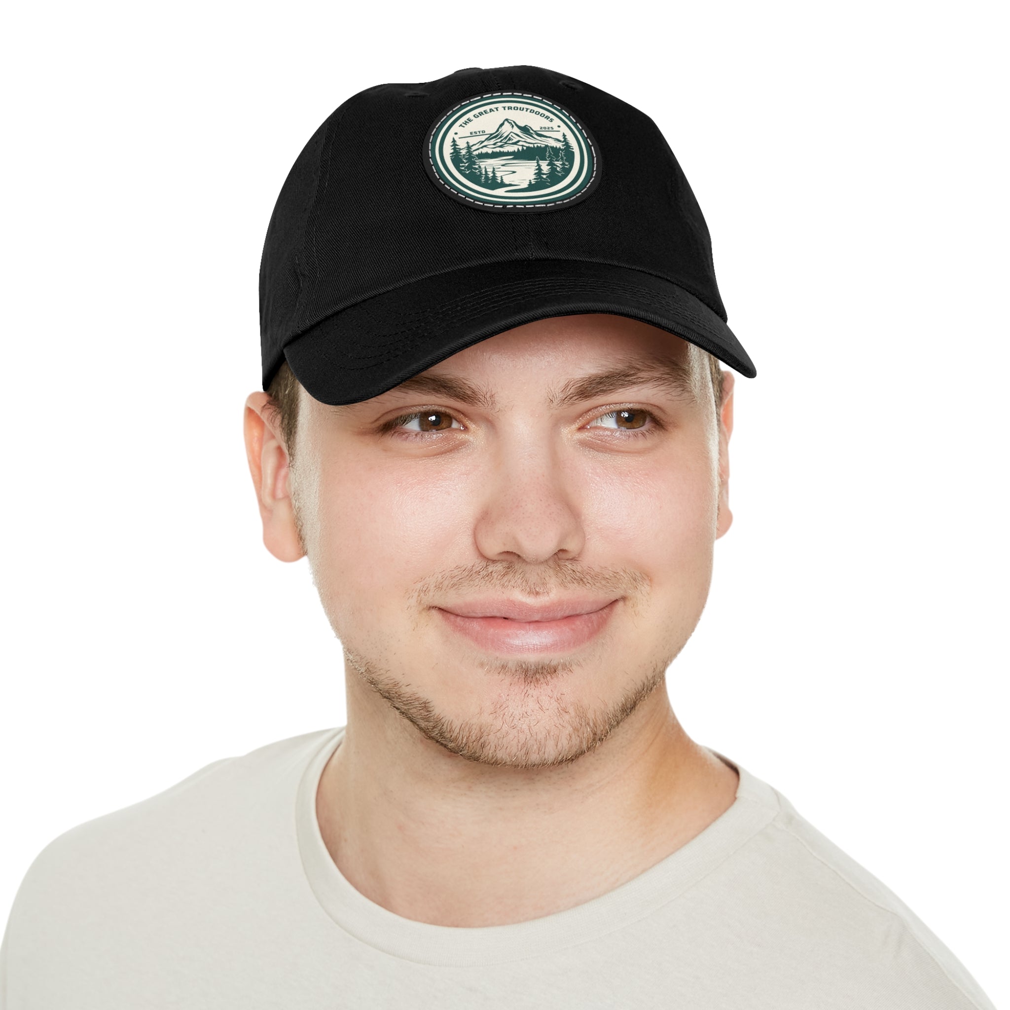 TGT Vintage Round Leather Patch Hat