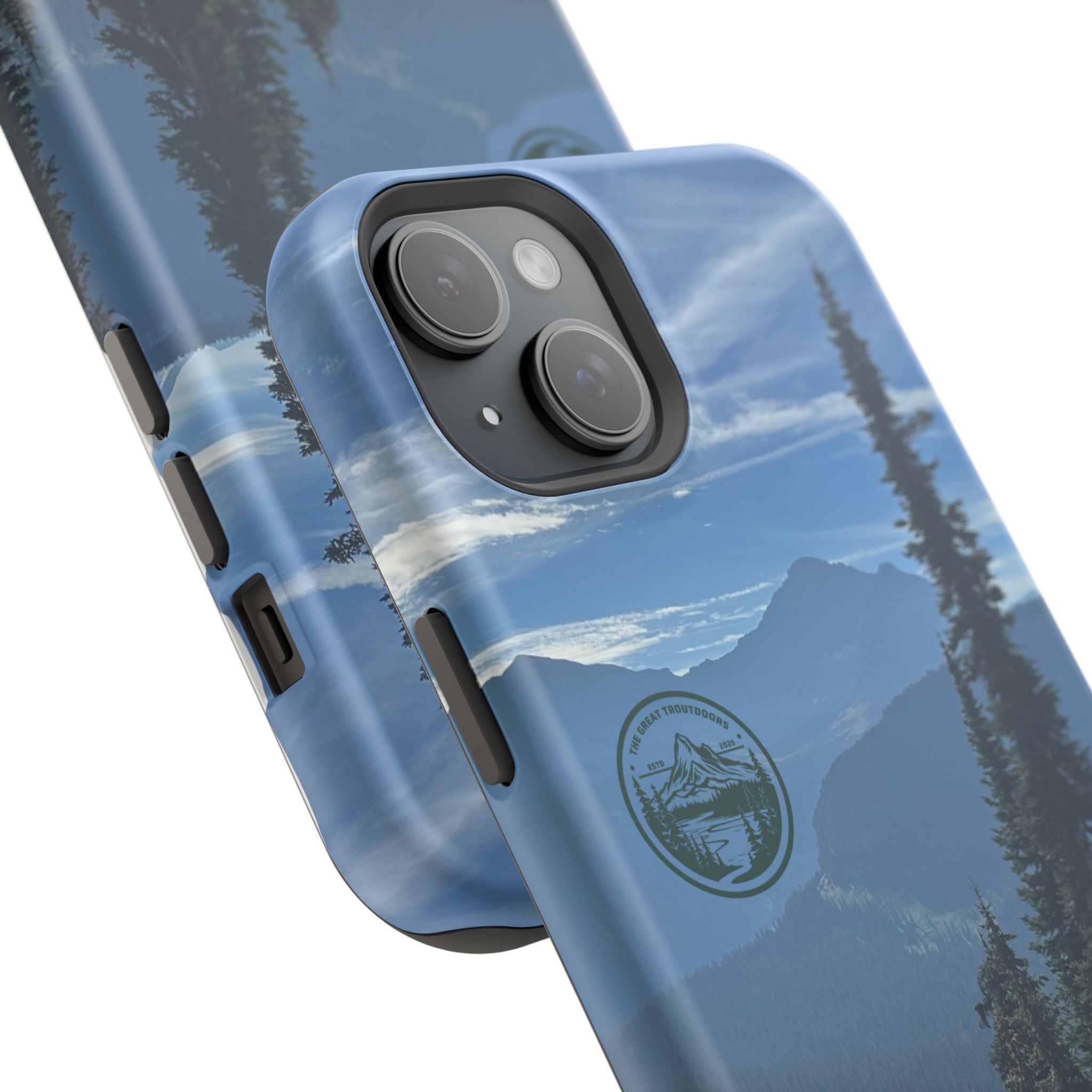 MagSafe Durable Shockproof iPhone Case --- Glacier Mountain Pine