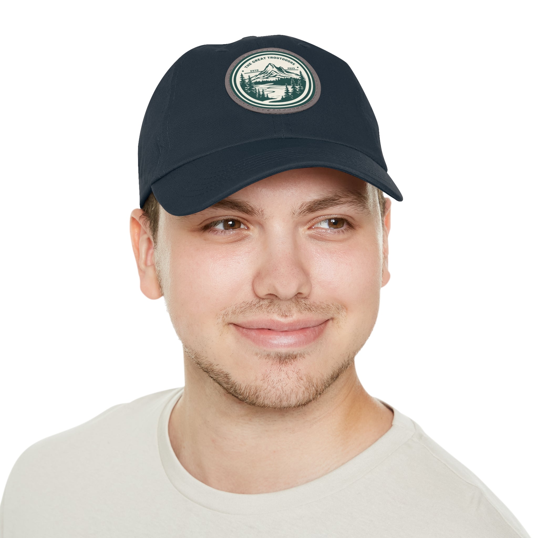 TGT Vintage Round Leather Patch Hat