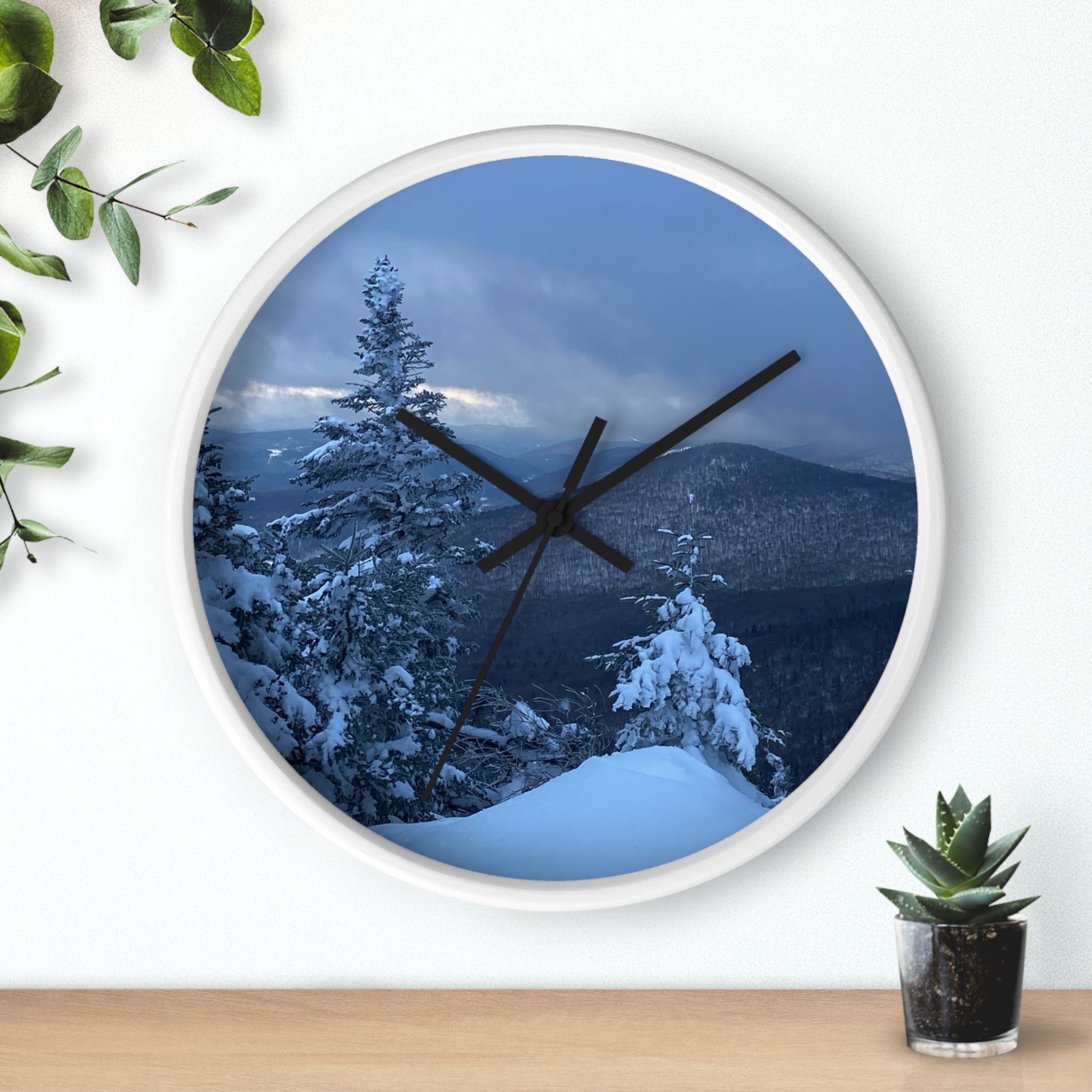 Bison Wall Clock - Winter Forest Wall Clock - Railroad Sunset Wall Clock --- Rustic Wildlife Décor for Cabin, Lodge & Nature Lovers