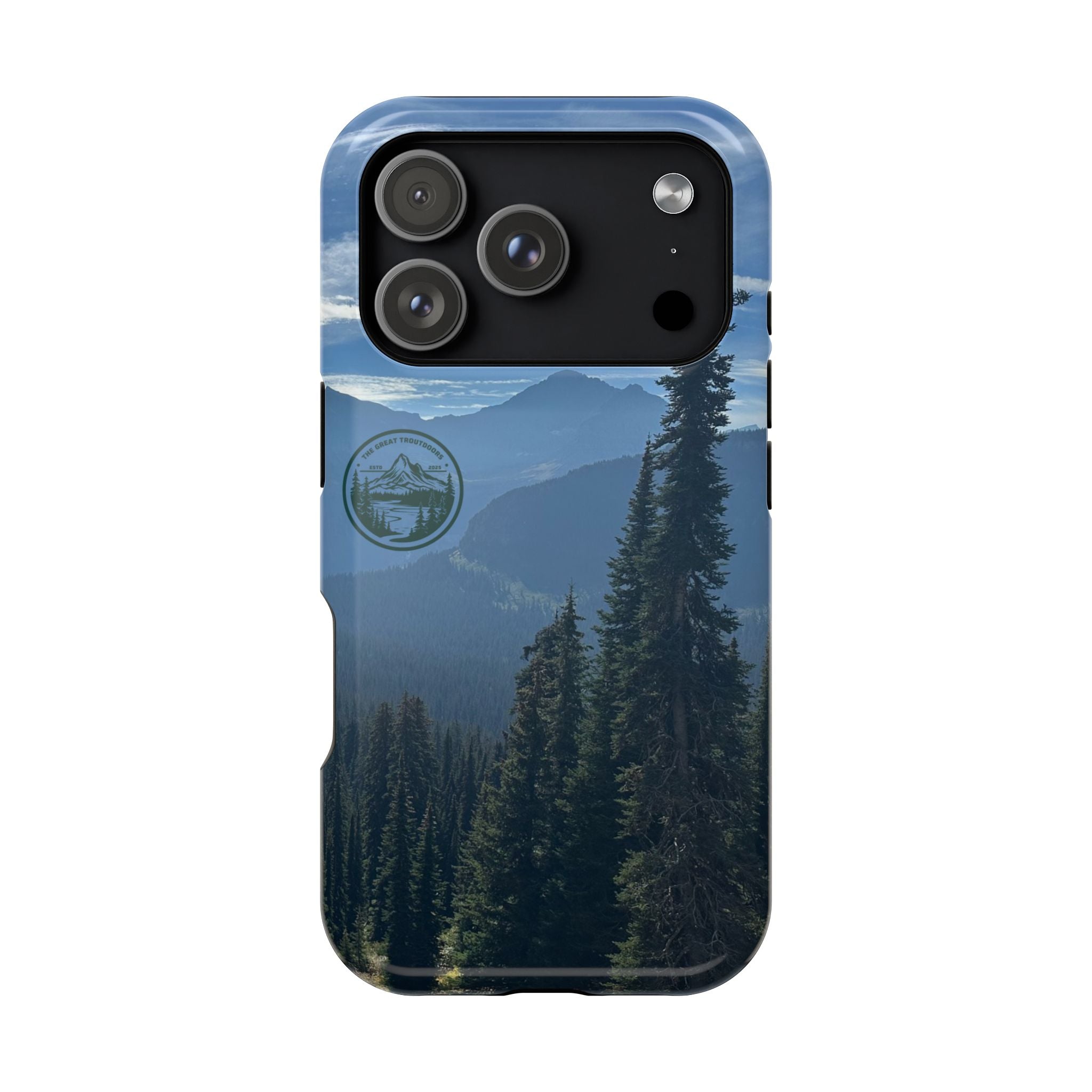 MagSafe Durable Shockproof iPhone Case --- Glacier Mountain Pine