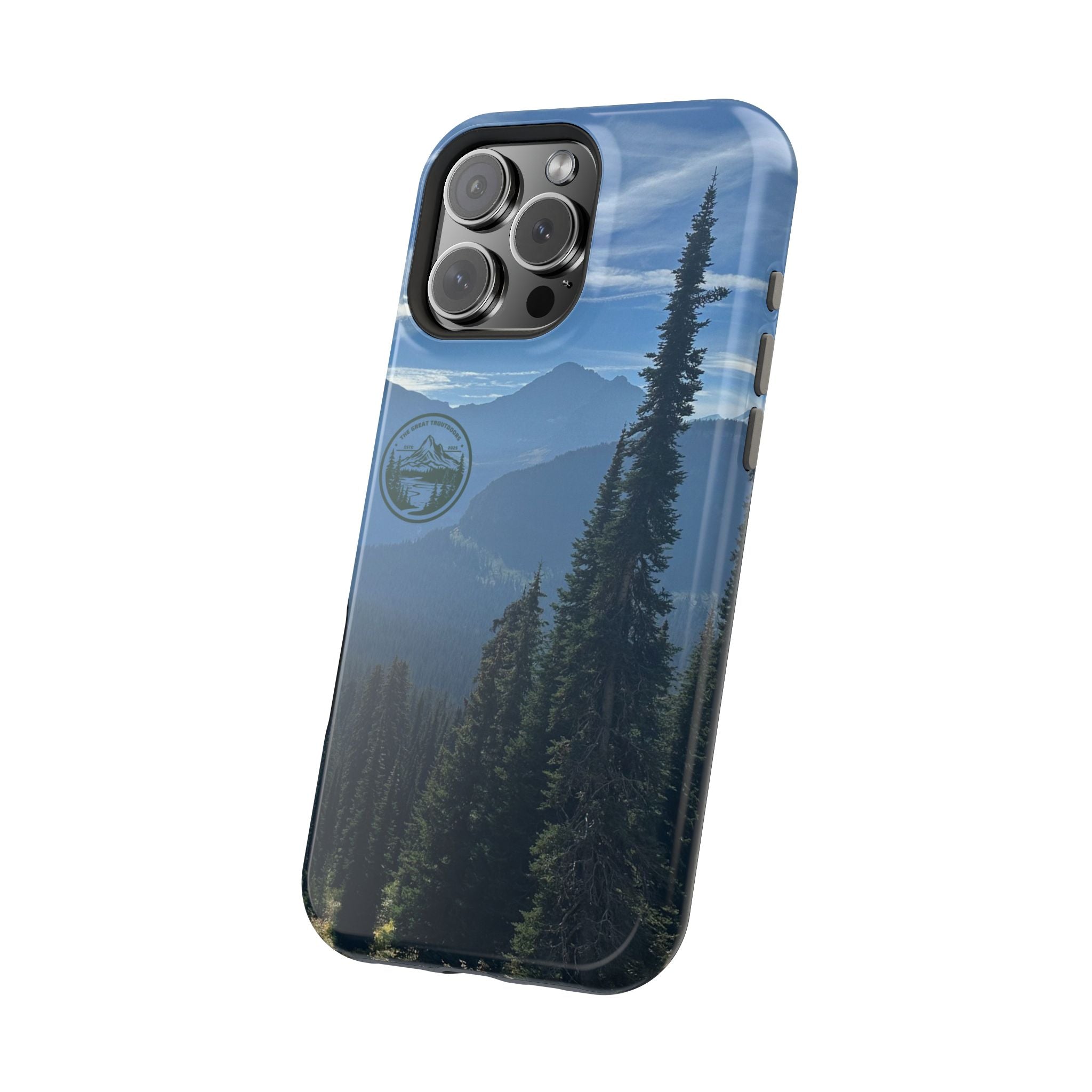 MagSafe Durable Shockproof iPhone Case --- Glacier Mountain Pine