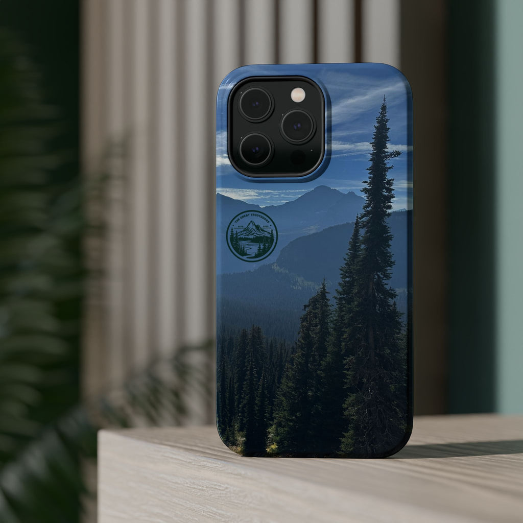 MagSafe Durable Shockproof iPhone Case --- Glacier Mountain Pine