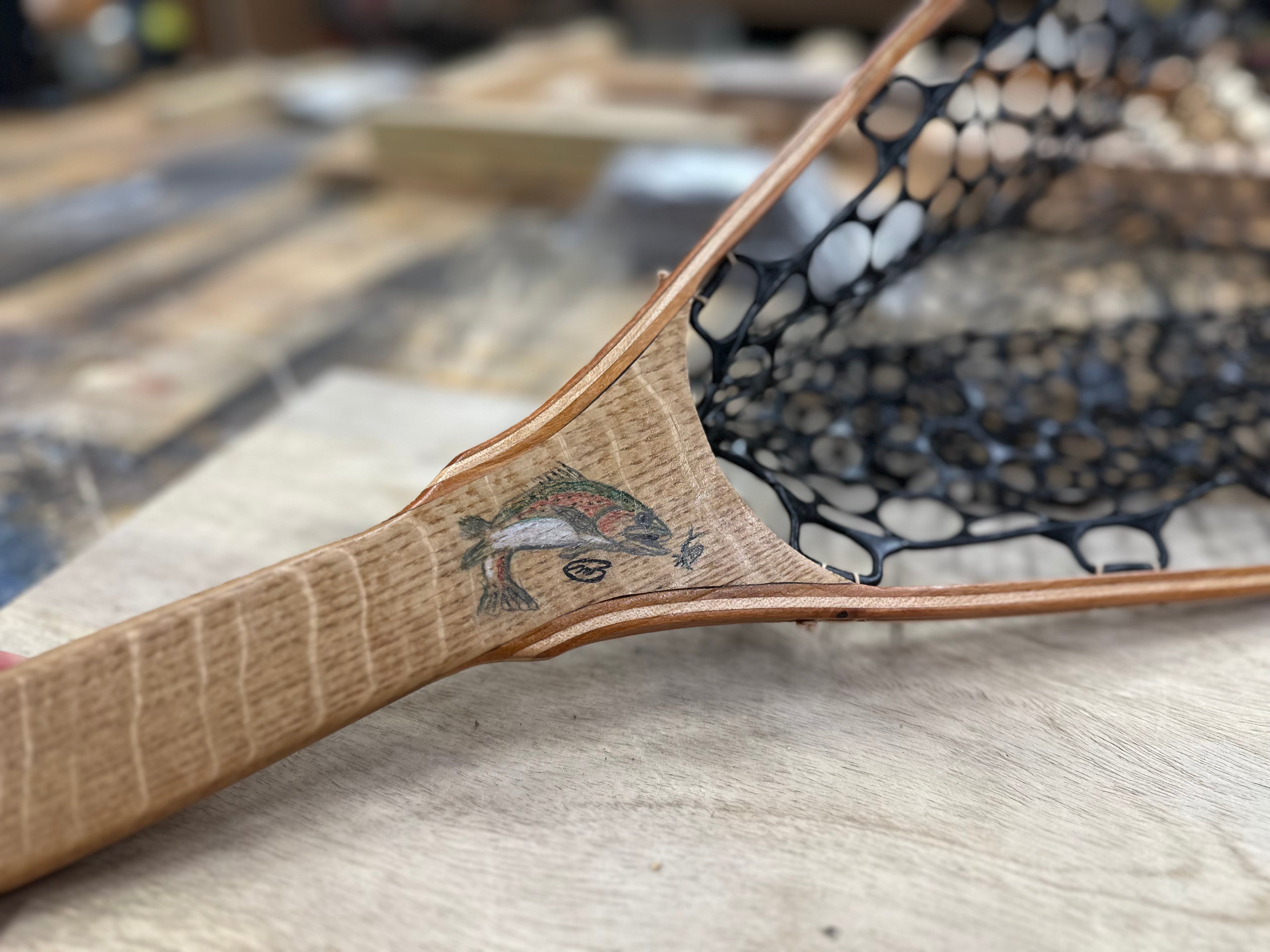 Short Handle Fly Fishing Net